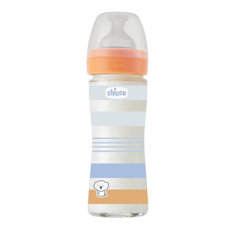 Μπιμπερό Γυάλινο BOY Well Being 240ML 0Μ+
