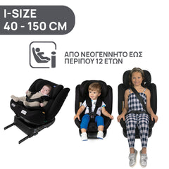Κάθισμα αυτοκινήτου Unico Evo i-Size (40-150 cm) 95/ BLACK