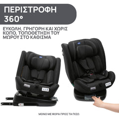 Κάθισμα αυτοκινήτου Unico Evo i-Size (40-150 cm) 95/ BLACK